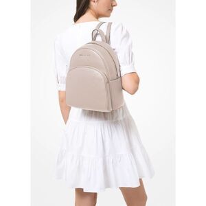 New! MICHAEL KORS Abbey Medium Pebbled Leather Backpack Soft Pink